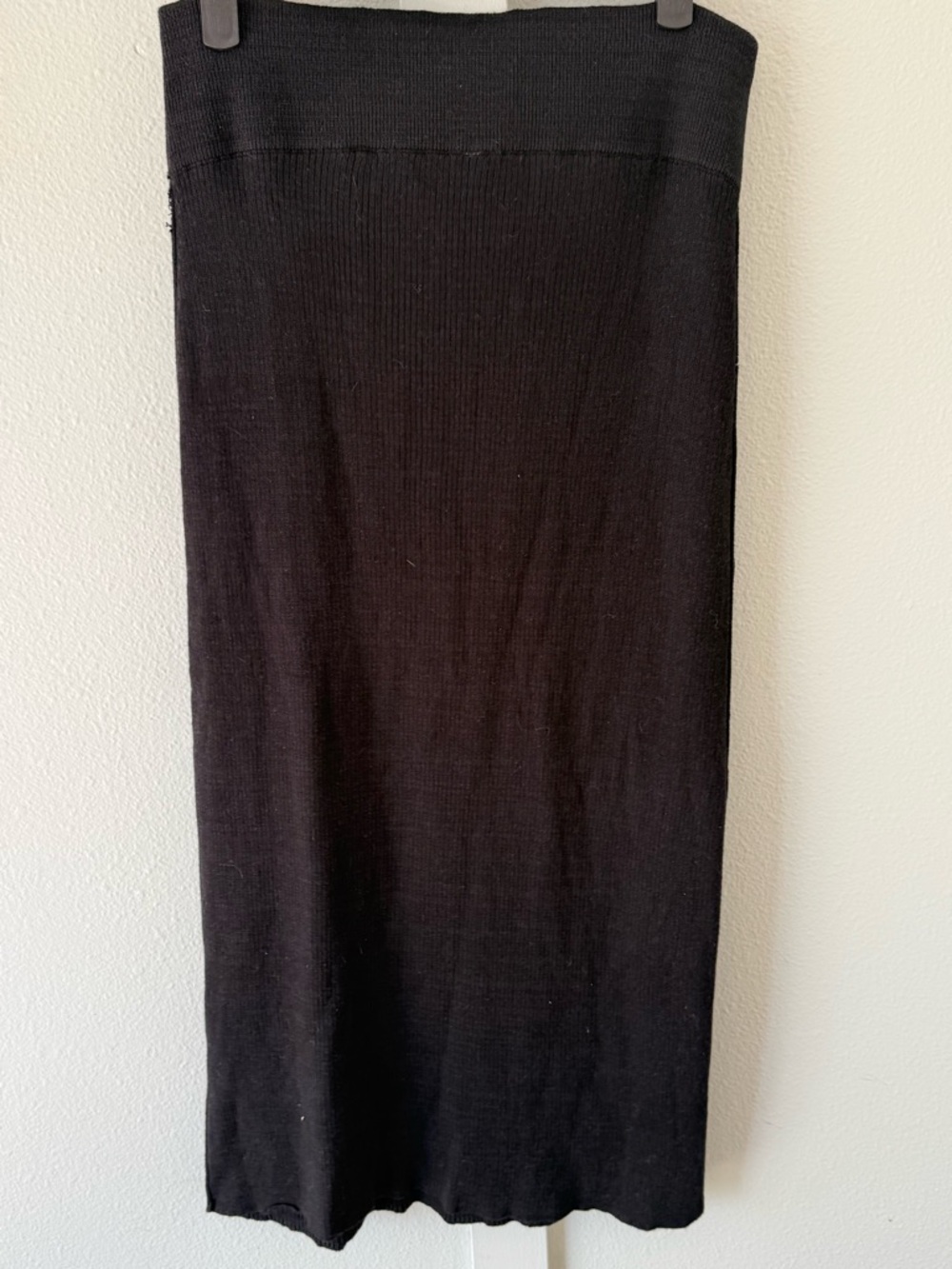 Free People Black Ribbed Maxi Skirt